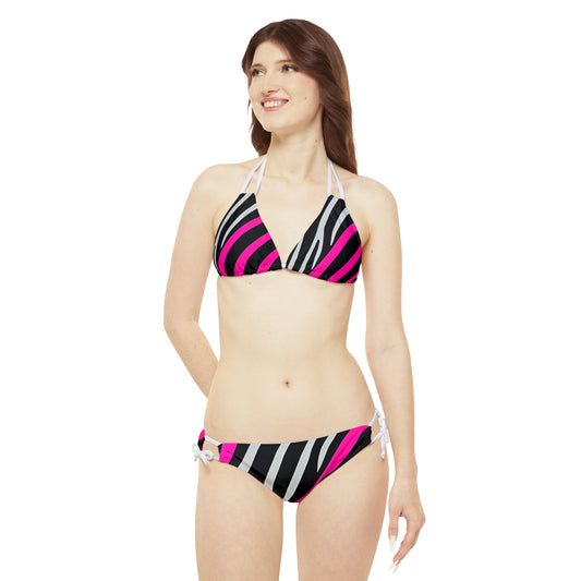 EzPanda™ Neon Safari Stripes: Strappy Bikini Set