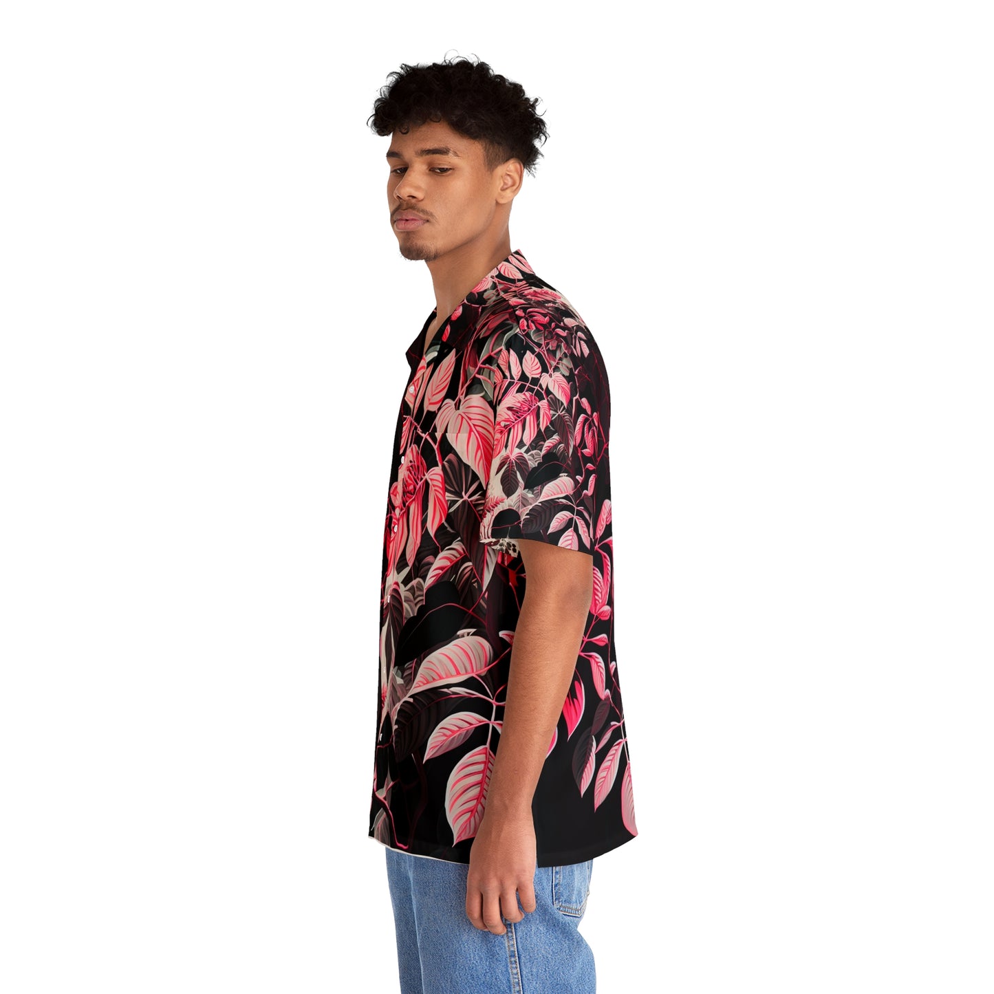 EzPanda™ Neon Jungle Canopy: Men's Hawaiian Shirt