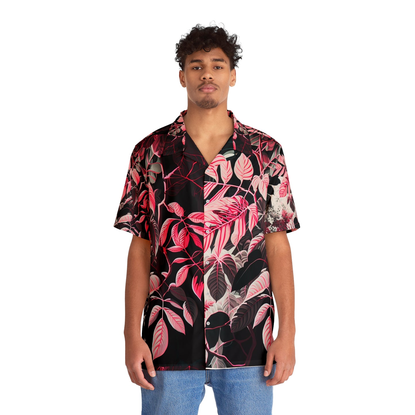 EzPanda™ Neon Jungle Canopy: Men's Hawaiian Shirt