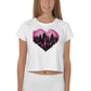 EzPanda™ Pulse: Graffiti-Style Heartbeat Women's Crop Tee