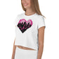 EzPanda™ Pulse: Graffiti-Style Heartbeat Women's Crop Tee