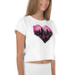 EzPanda™ Pulse: Graffiti-Style Heartbeat Women's Crop Tee