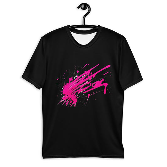 EzPanda™  Neon Men's Wave: Graffiti-Style Power Surge Graphic Tee