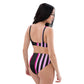 EzPanda™ Neon Barcode: High-Waisted Bikini