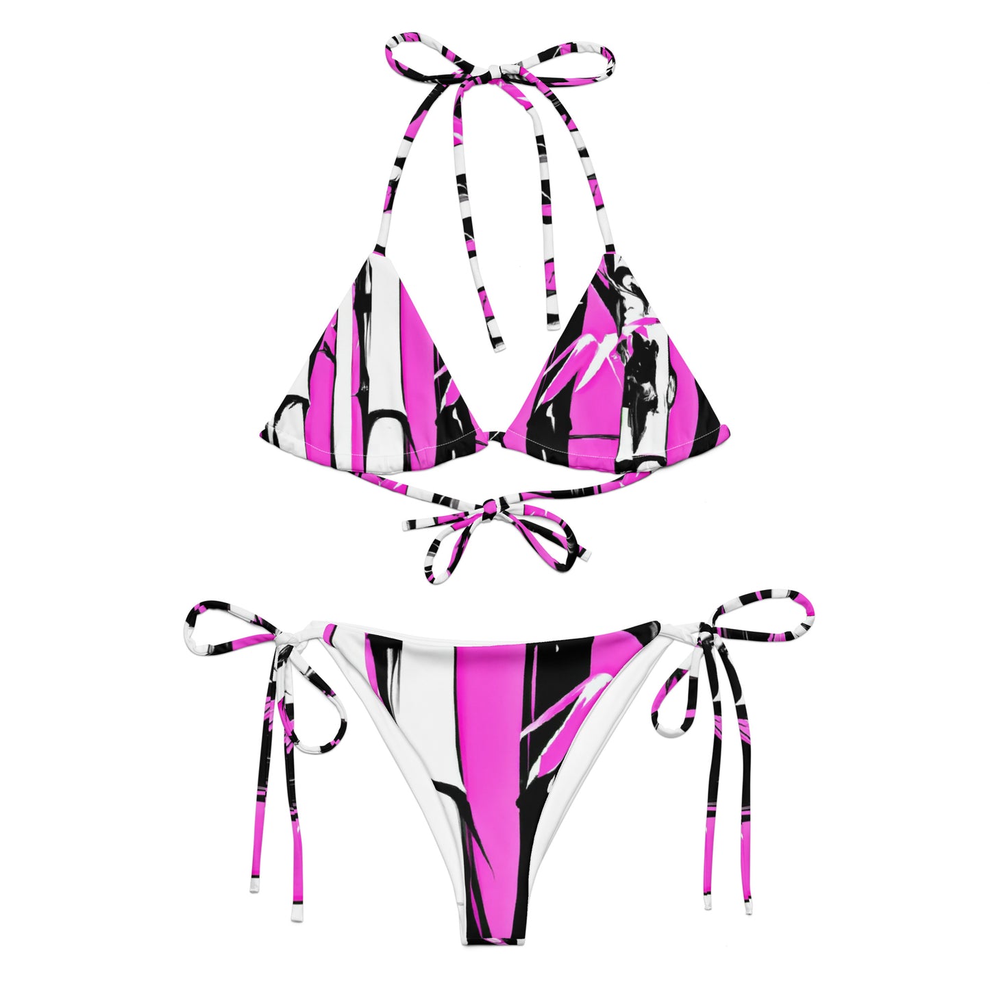 EzPanda™ Neon Bamboo Bliss: Artistic Swimwear