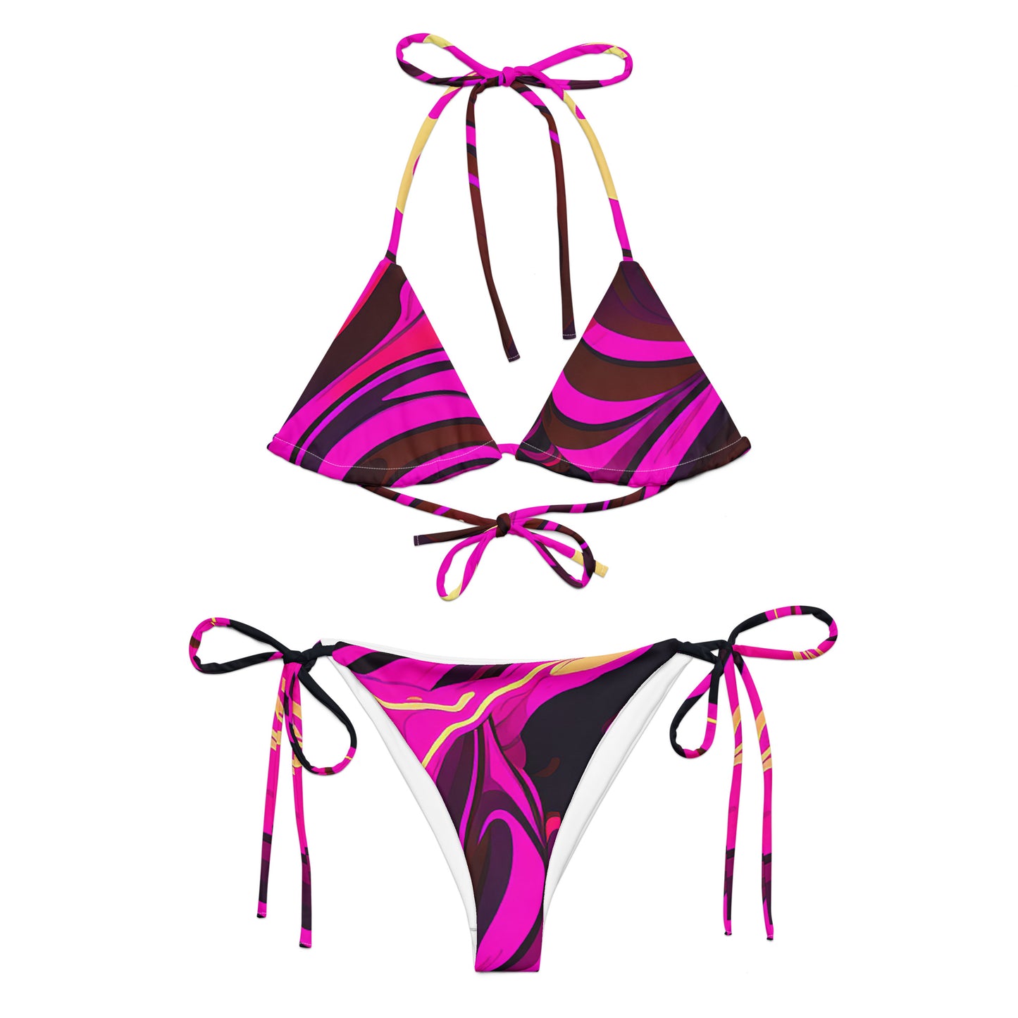 EzPanda™ Digital Euphoria: Neon Pink Two-Piece Bikini