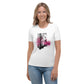 EzPanda™ Whimsical Bamboo Bliss: Neon Pink Watercolor Women's Crew Neck Tee