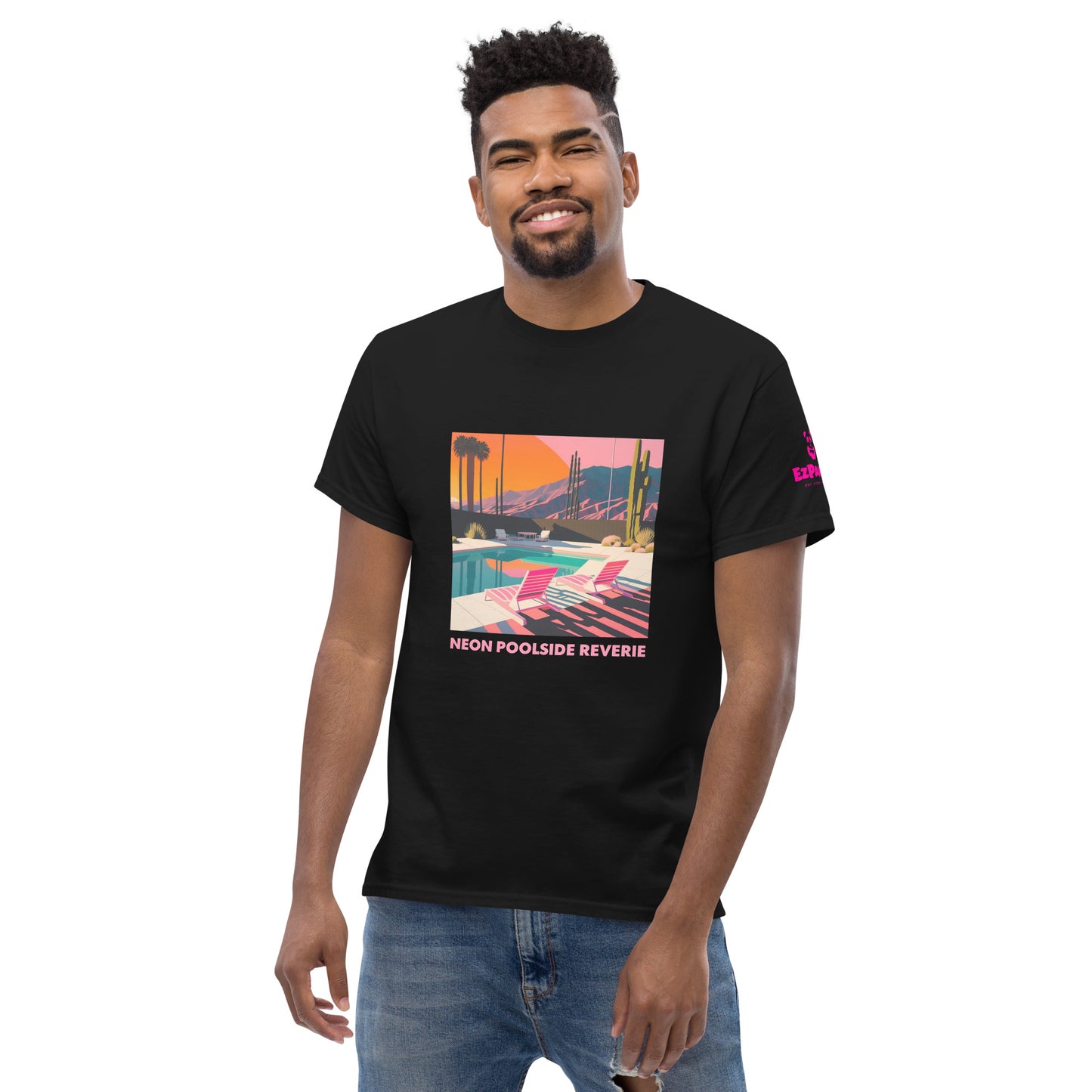 EzPanda™ Neon Poolside Reverie: Men's Graphic Tee