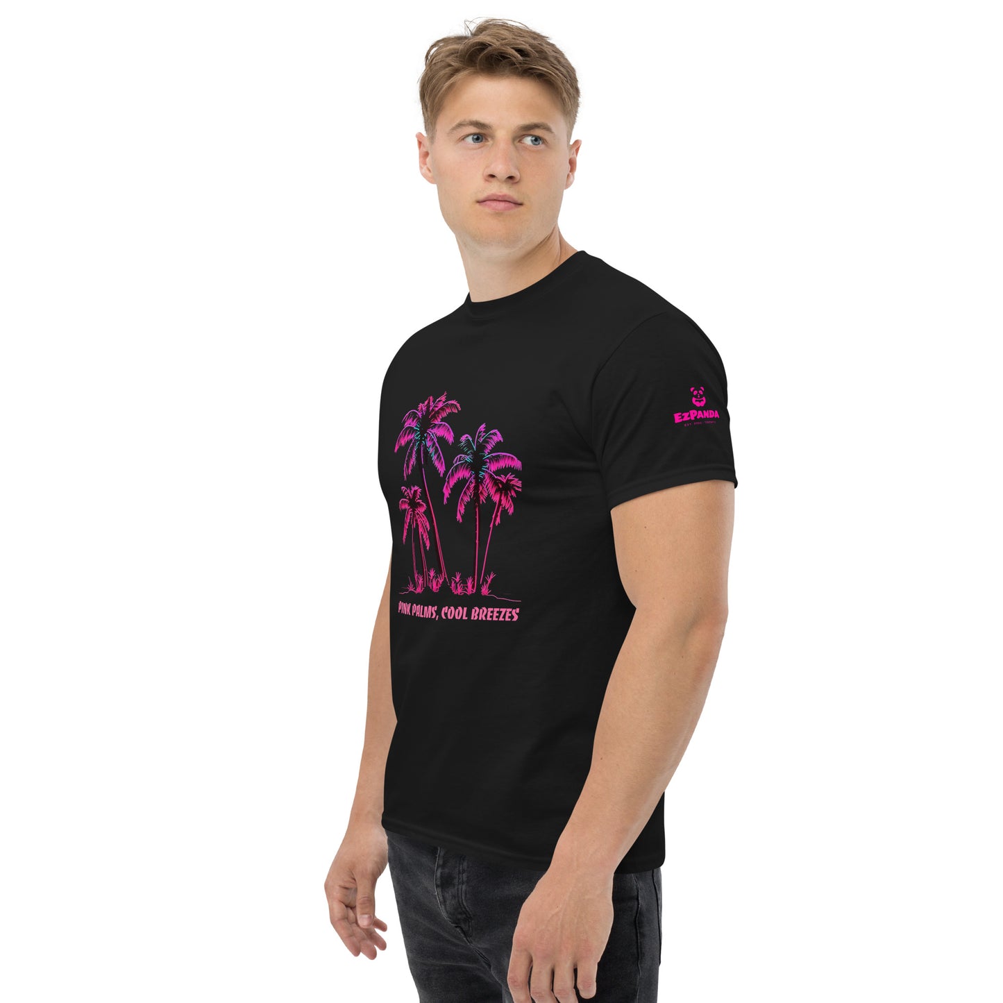 EzPanda™ Pink Palms: Men's Graphic Tee