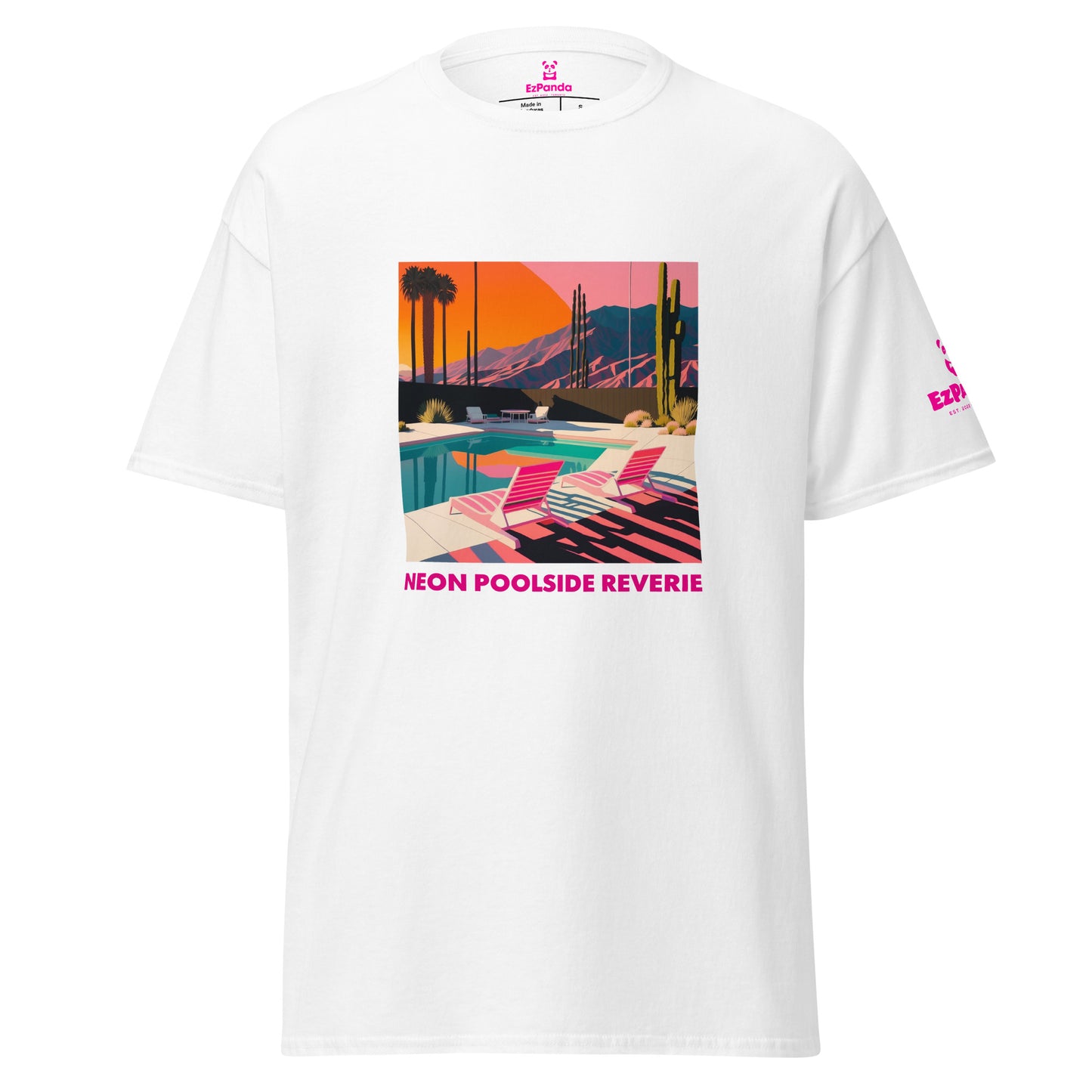 EzPanda™ Neon Poolside Reverie: Men's Graphic Tee