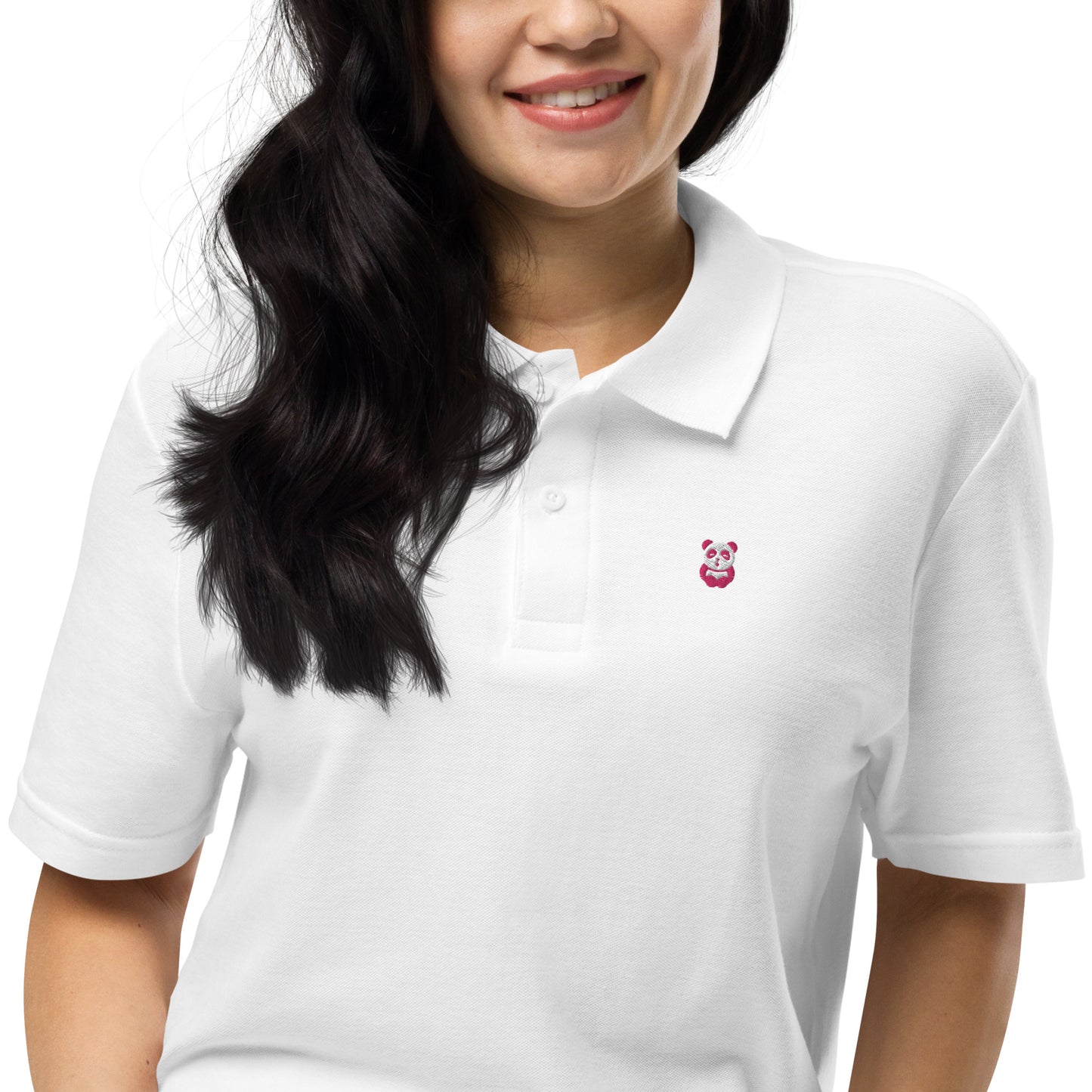 EzPanda™ Chic Noir: Unisex Pique Polo Shirt