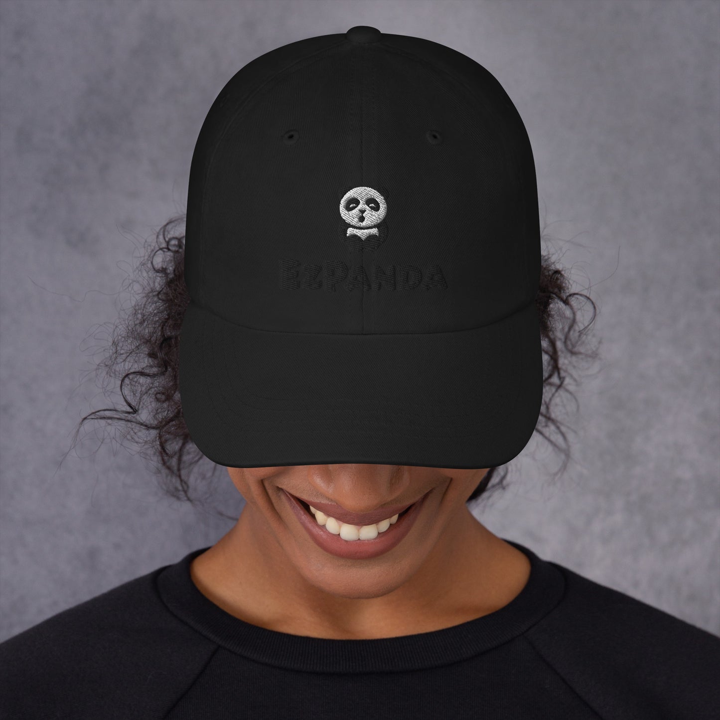 EzPanda™ Classic Baseball Cap (Alternate Logo + Name - Black)