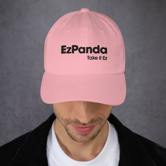 EzPanda™ Classic Baseball Cap (Original Name Logo + Slogan - Black)