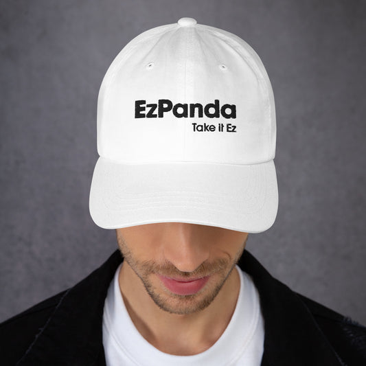 EzPanda™ Classic Baseball Cap (Original Name Logo + Slogan - Black)