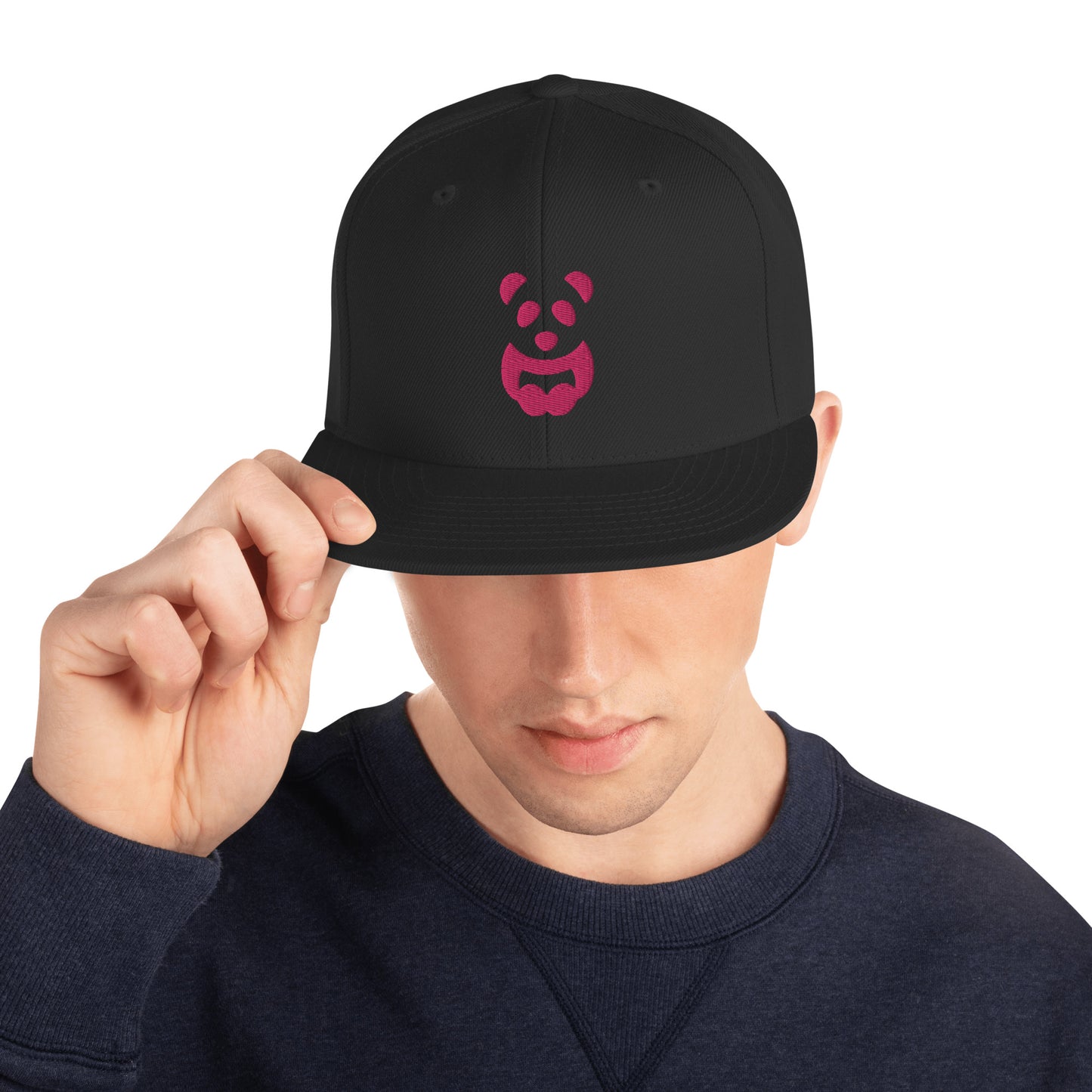 EzPanda™ Classic Snapback Hat (Alternate Logo - Transparent Pink - 3D Puff)