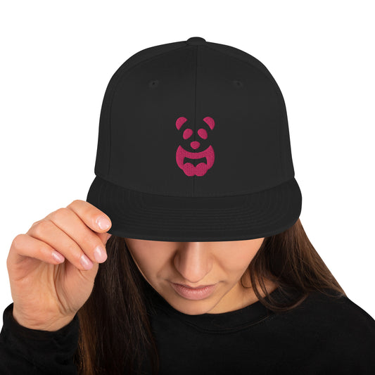 EzPanda™ Classic Snapback Hat (Alternate Logo - Transparent Pink - 3D Puff)