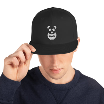 EzPanda™ Classic Snapback Hat (Alternate Logo - Transparent White - 3D Puff)