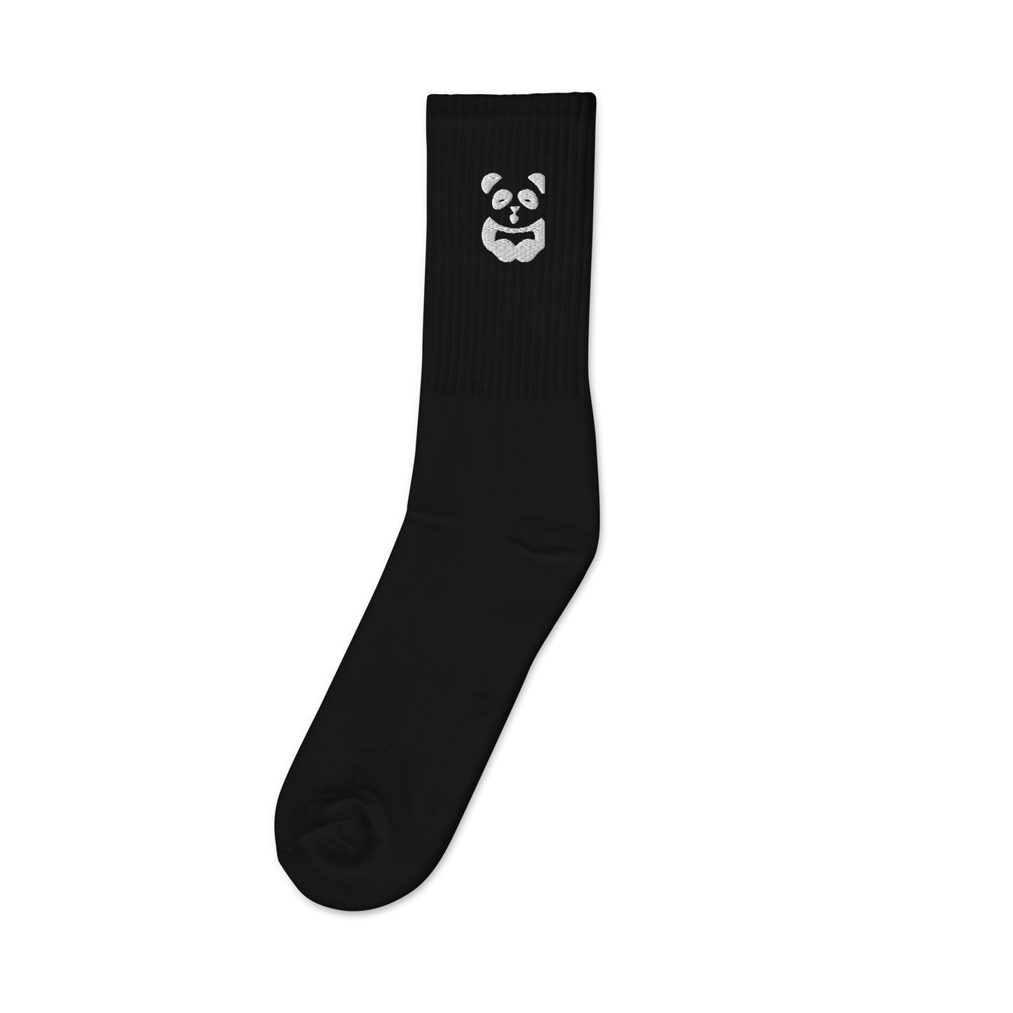 EzPanda™ Classic Crew Socks (Alternate Logo - Transparent White)