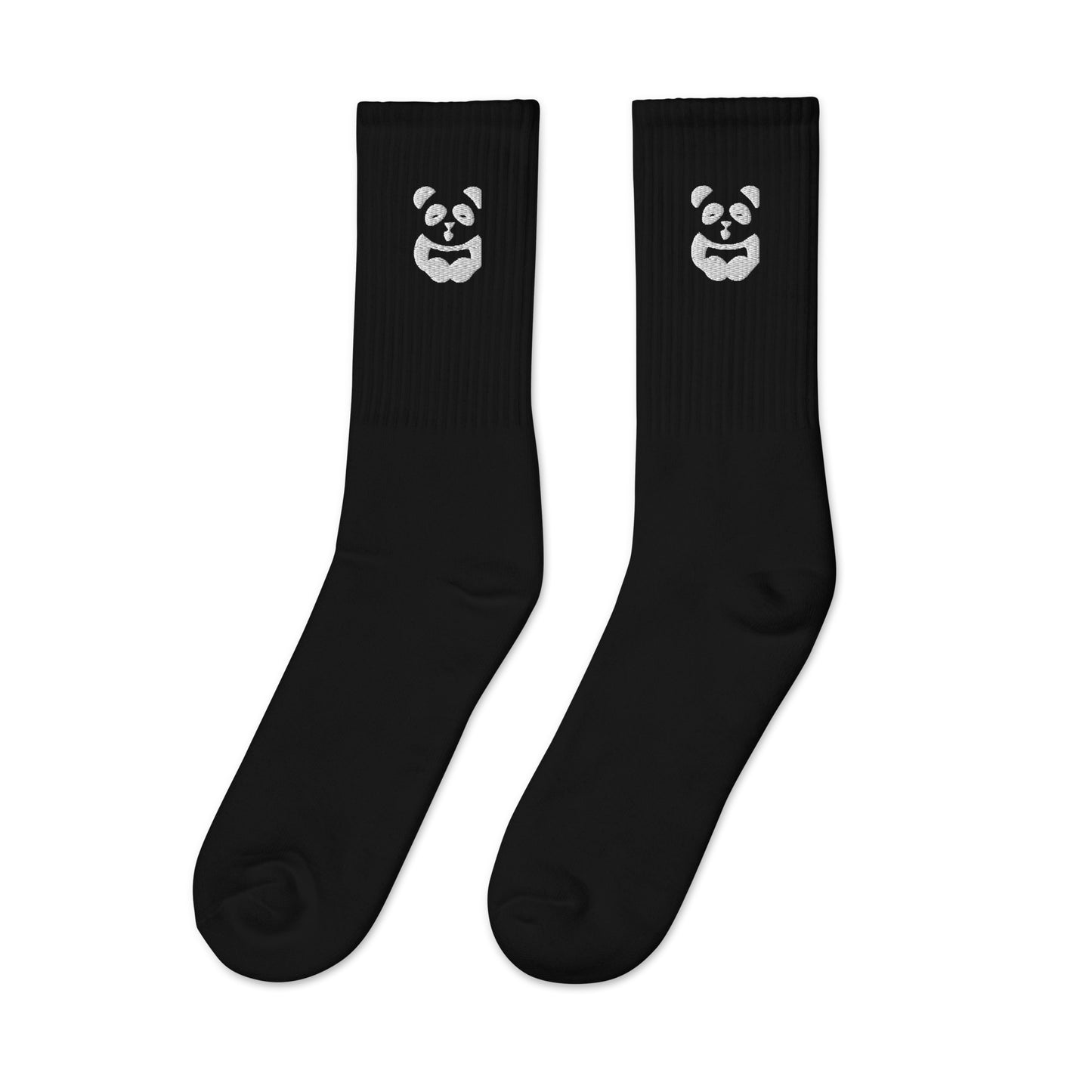 EzPanda™ Classic Crew Socks (Alternate Logo - Transparent White)