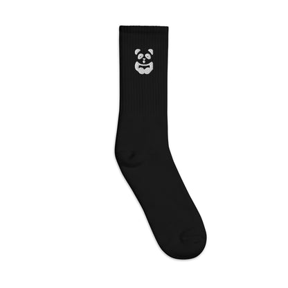 EzPanda™ Classic Crew Socks (Alternate Logo - Transparent White)