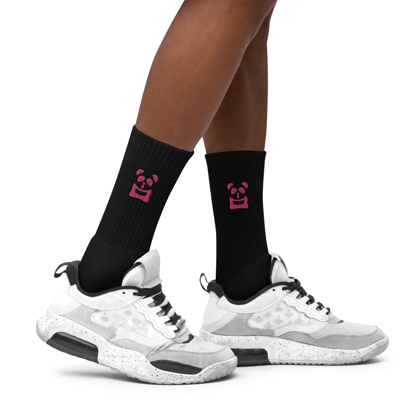 EzPanda™ Classic Crew Socks (Original Logo - Transparent Pink)