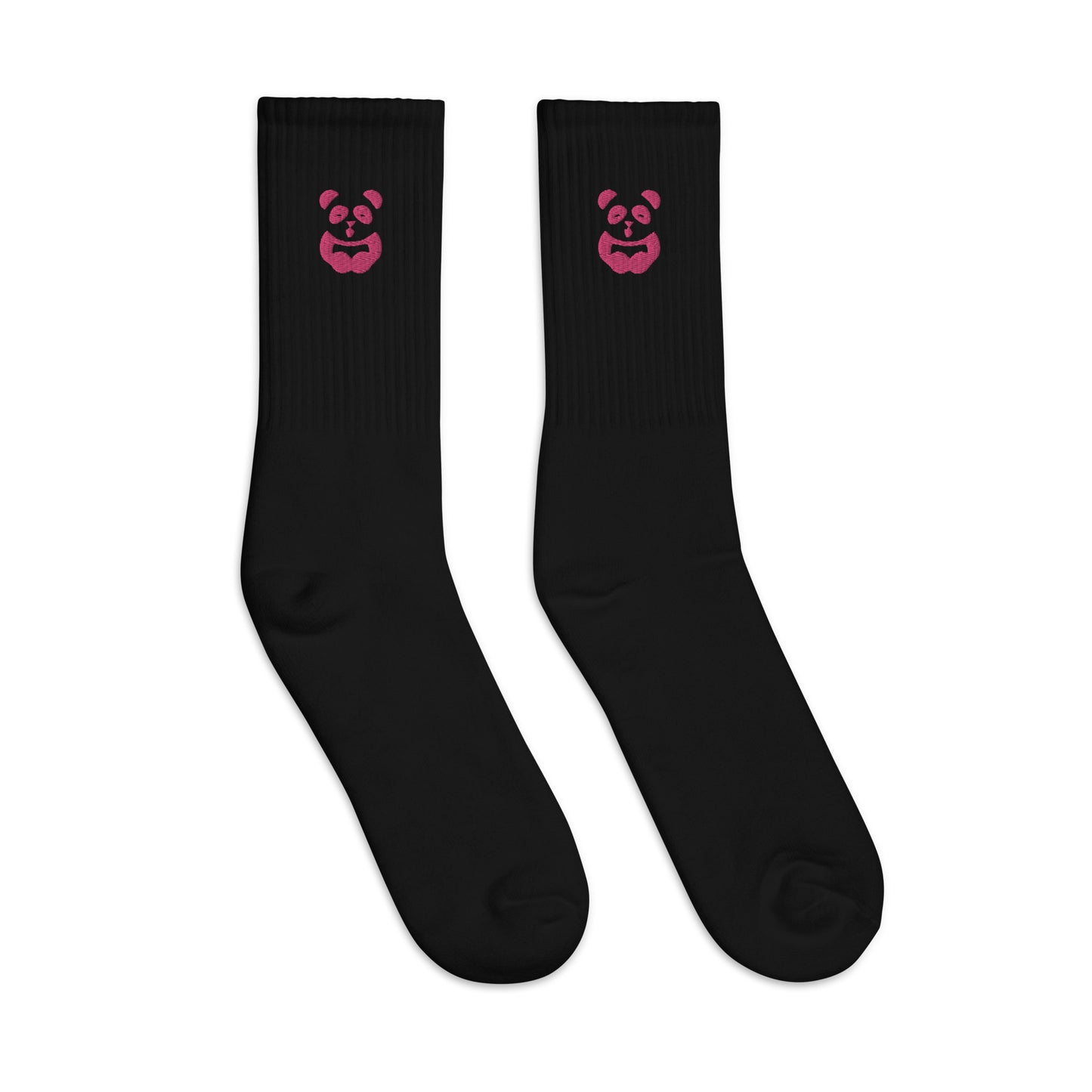 EzPanda™ Classic Crew Socks (Alternate Logo - Transparent Pink)