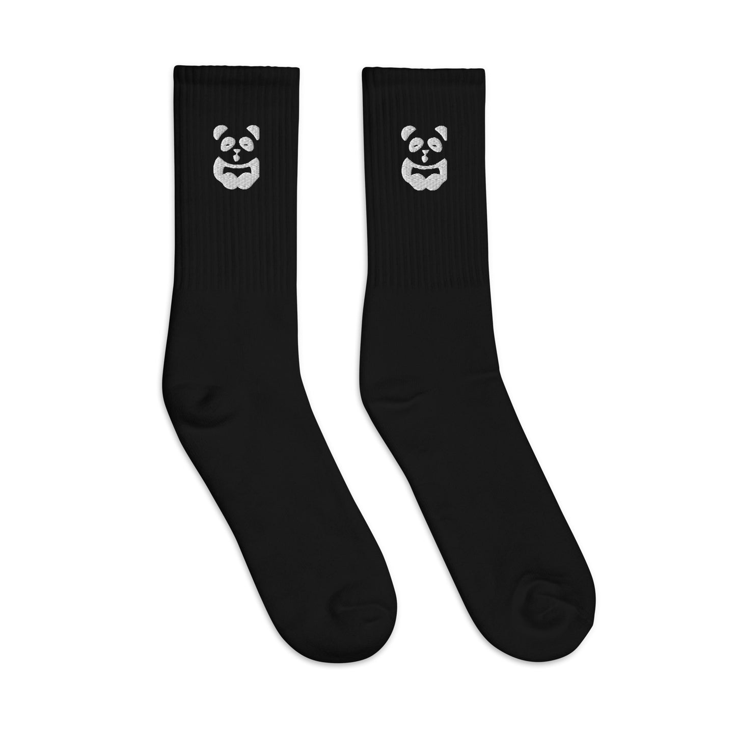 EzPanda™ Classic Crew Socks (Alternate Logo - Transparent White)