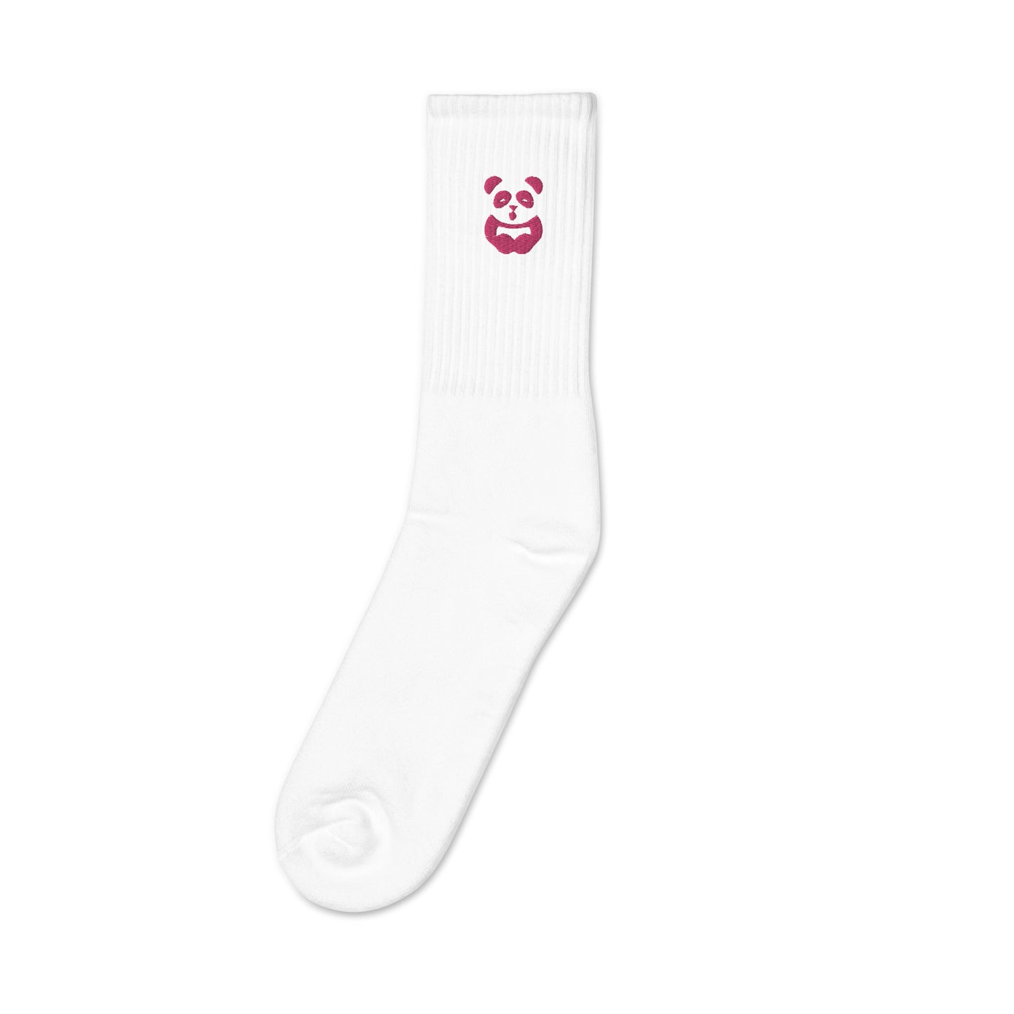 EzPanda™ Classic Crew Socks (Alternate Logo - Transparent Pink)