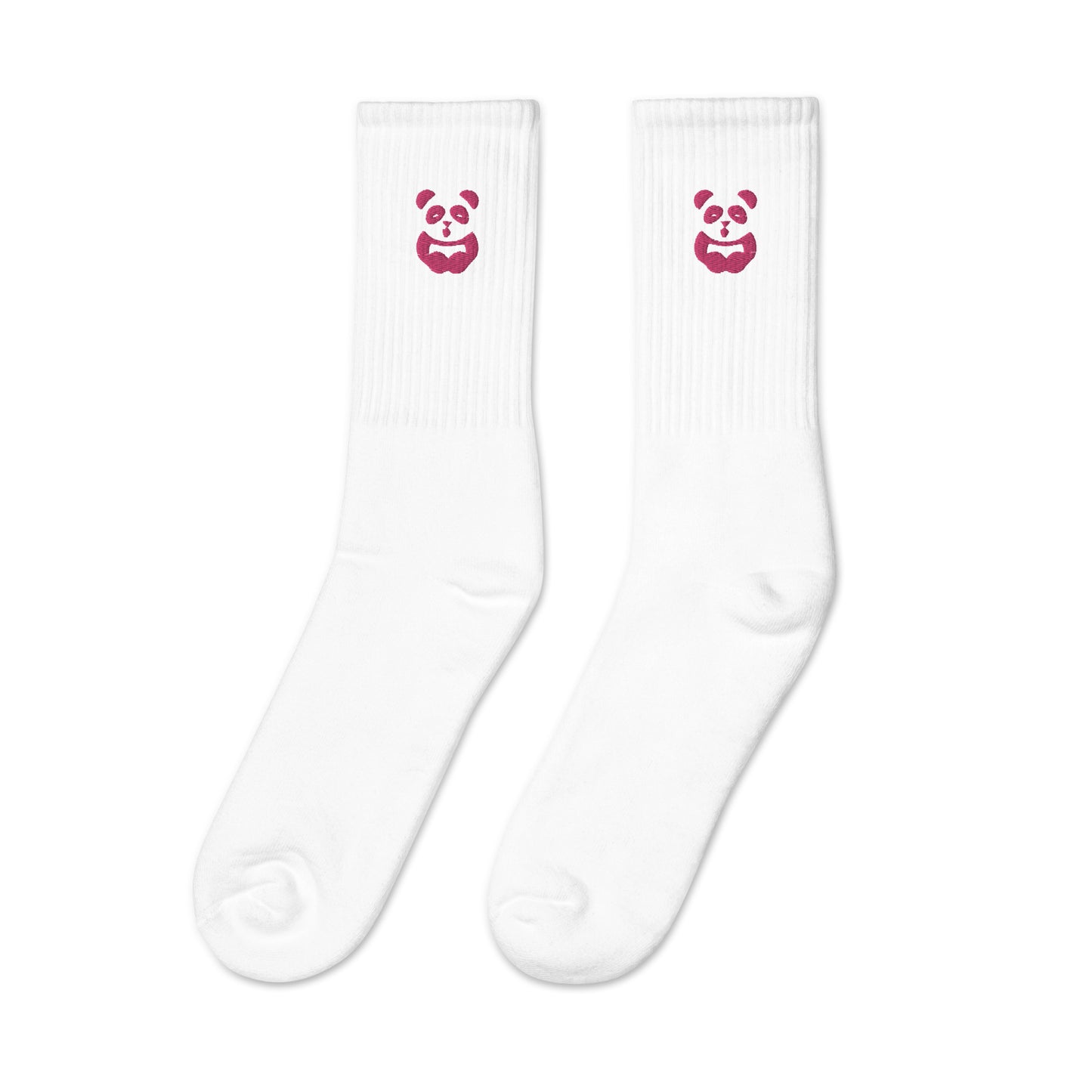 EzPanda™ Classic Crew Socks (Alternate Logo - Transparent Pink)