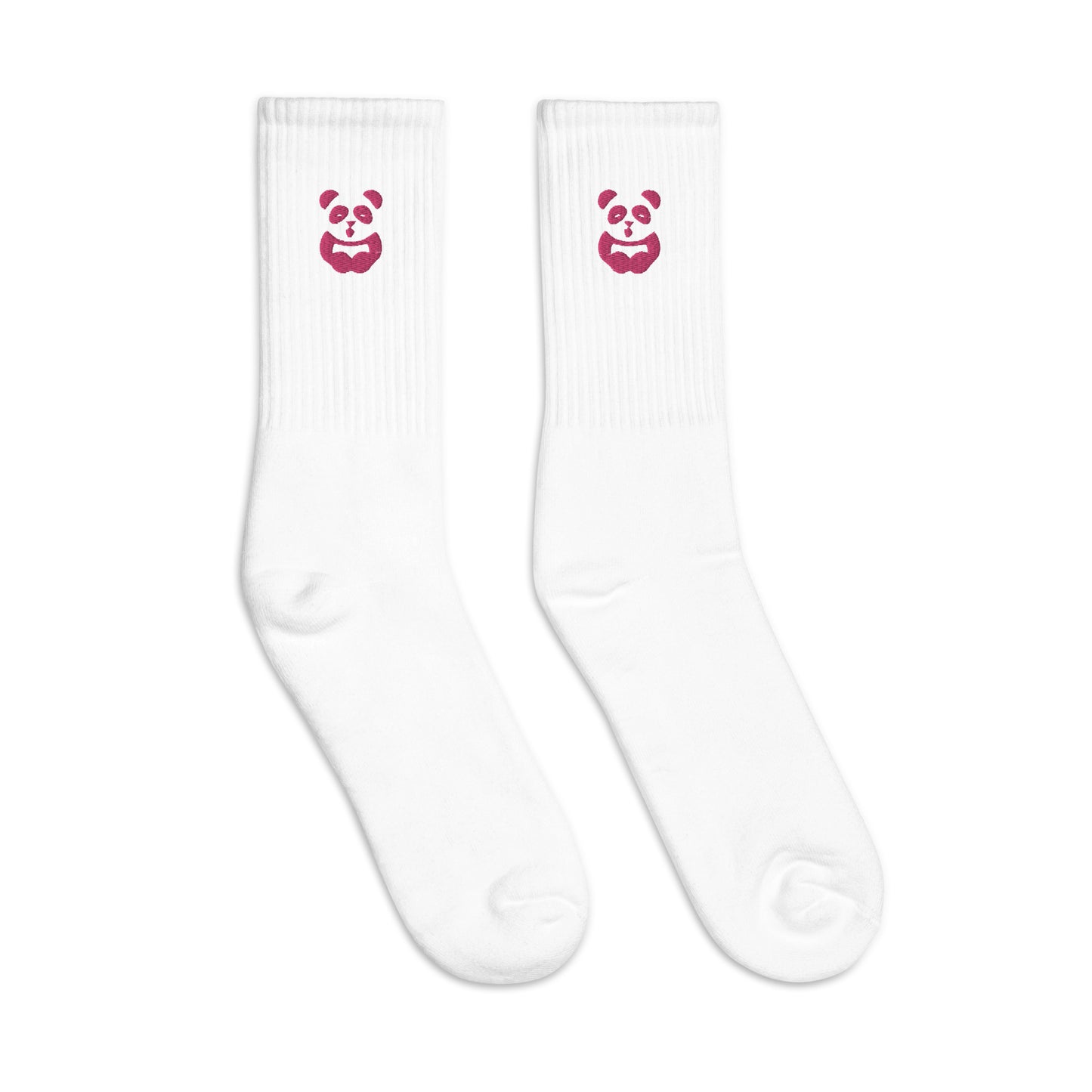 EzPanda™ Classic Crew Socks (Alternate Logo - Transparent Pink)