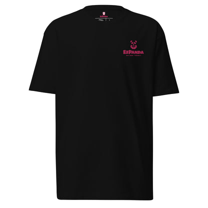 EzPanda™ Men's Premium Oversized T-Shirt (Alternate Logo + Name - Transparent Pink - Toronto)