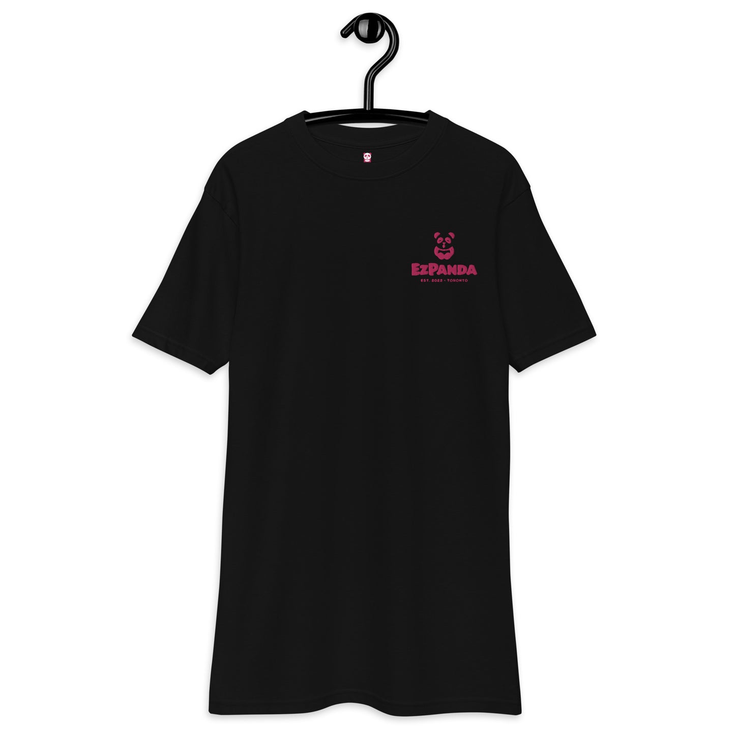 EzPanda™ Men's Premium Oversized T-Shirt (Alternate Logo + Name - Transparent Pink - Toronto)