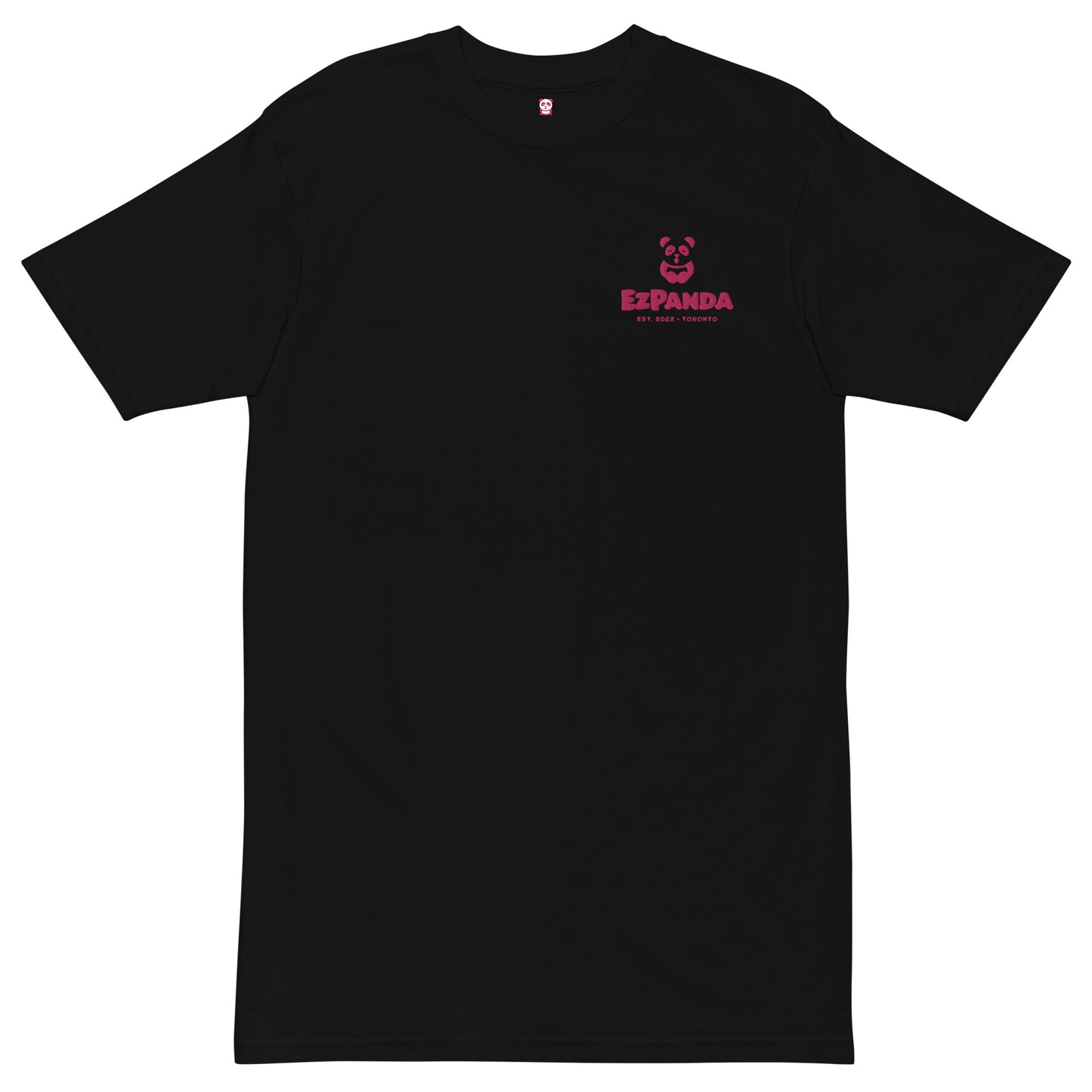 EzPanda™ Men's Premium Oversized T-Shirt (Alternate Logo + Name - Transparent Pink - Toronto)