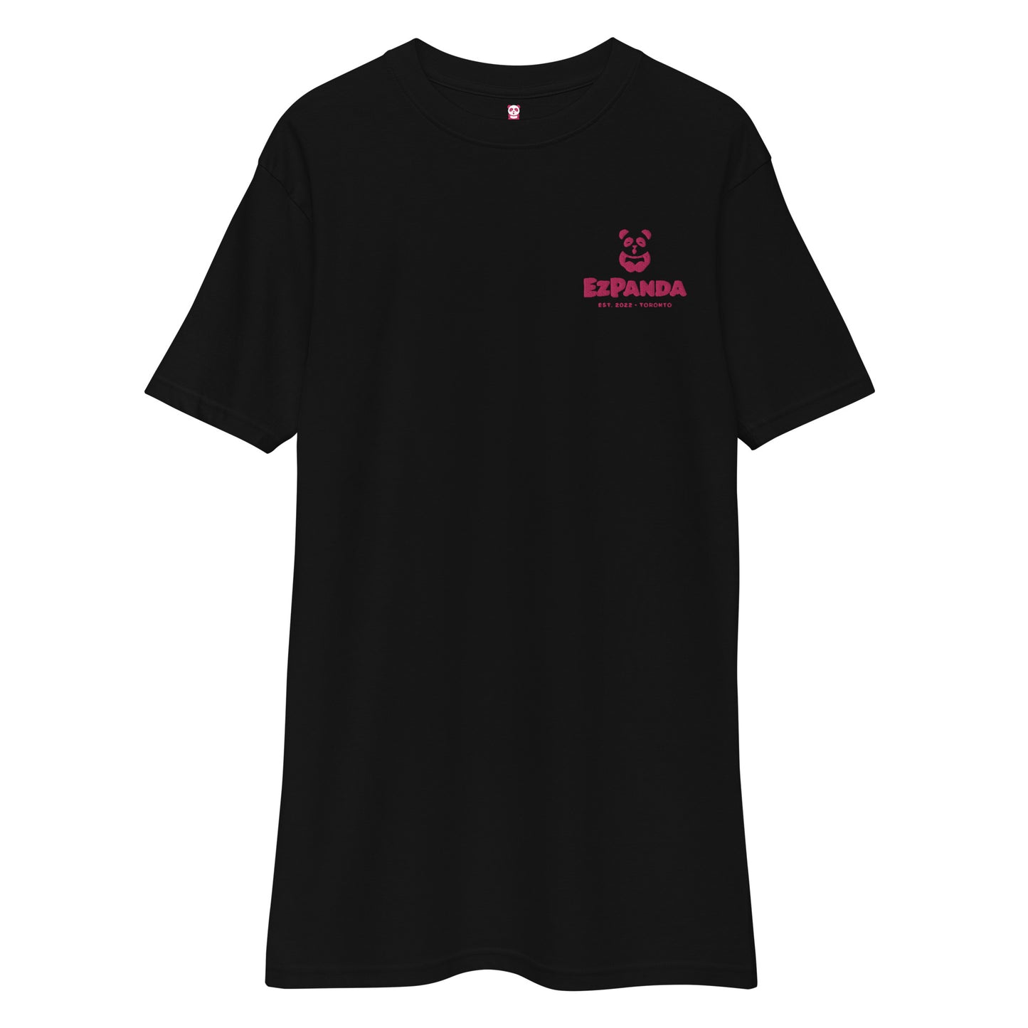 EzPanda™ Men's Premium Oversized T-Shirt (Alternate Logo + Name - Transparent Pink - Toronto)