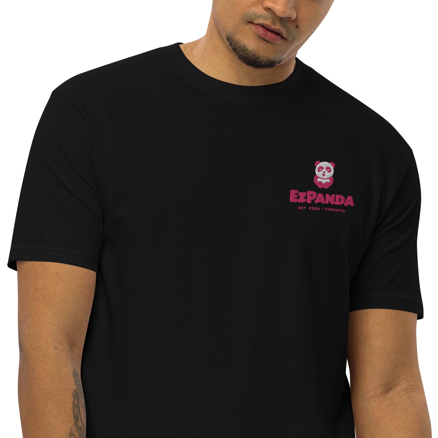 EzPanda™ Men's Premium Oversized T-Shirt (Alternate Logo + Name - Toronto)