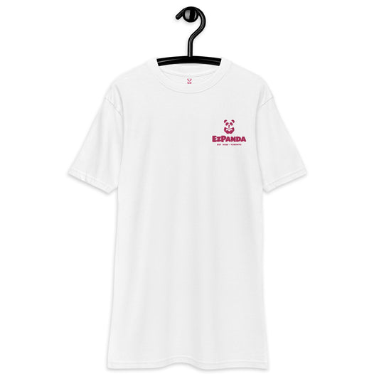 EzPanda™ Men's Premium Oversized T-Shirt (Alternate Logo + Name - Transparent Pink - Toronto)