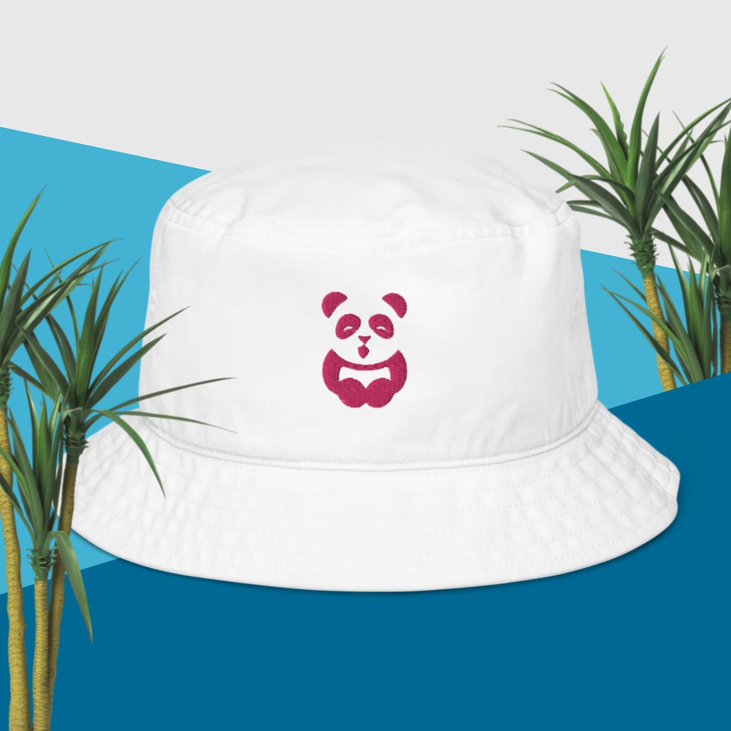 EzPanda™ Classic Eco-Friendly Bucket Hat (Alternate Logo - Transparent Pink)