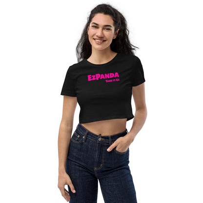 EzPanda™ Women's Organic Crop Top (Alternate Name + Tagline)