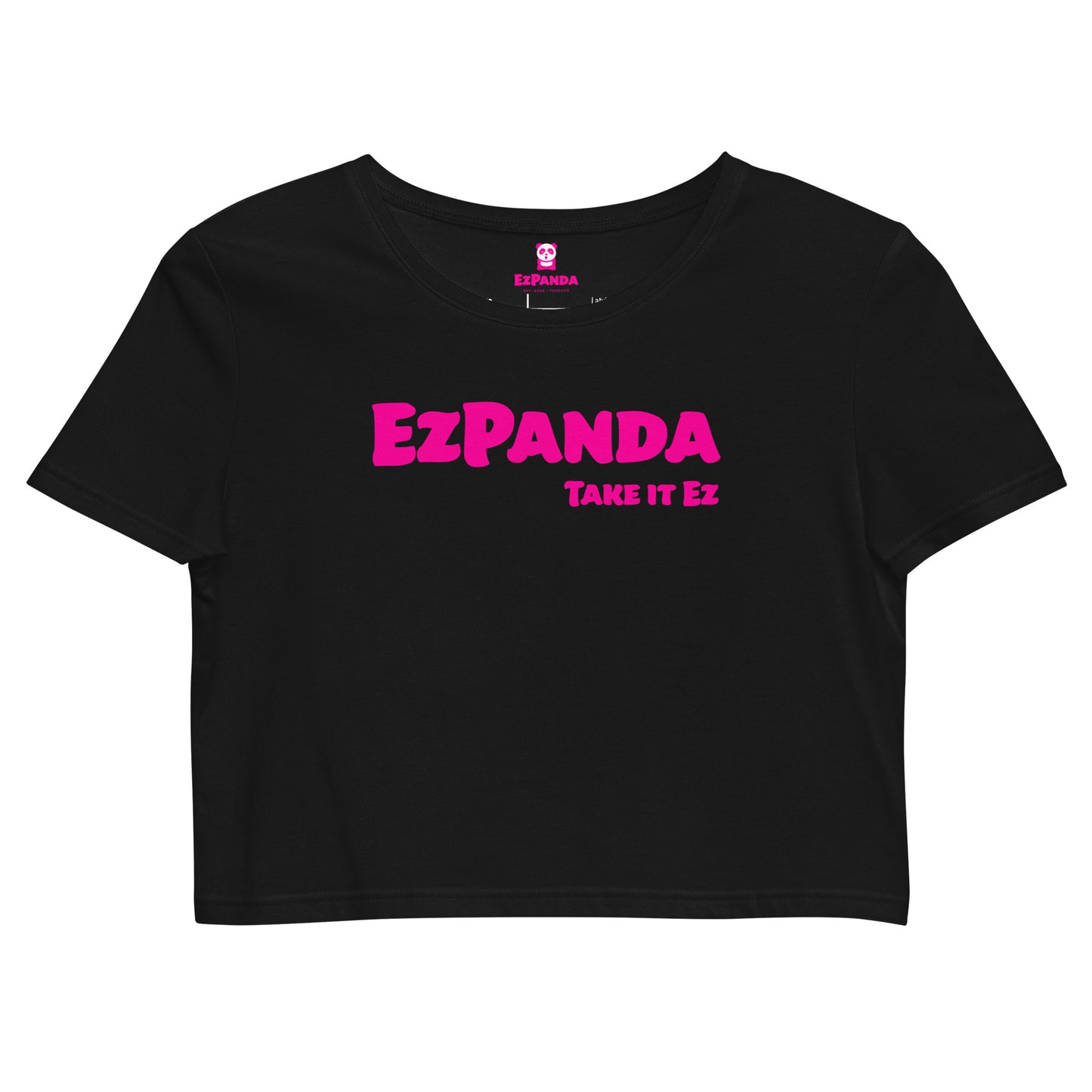 EzPanda™ Women's Organic Crop Top (Alternate Name + Tagline)