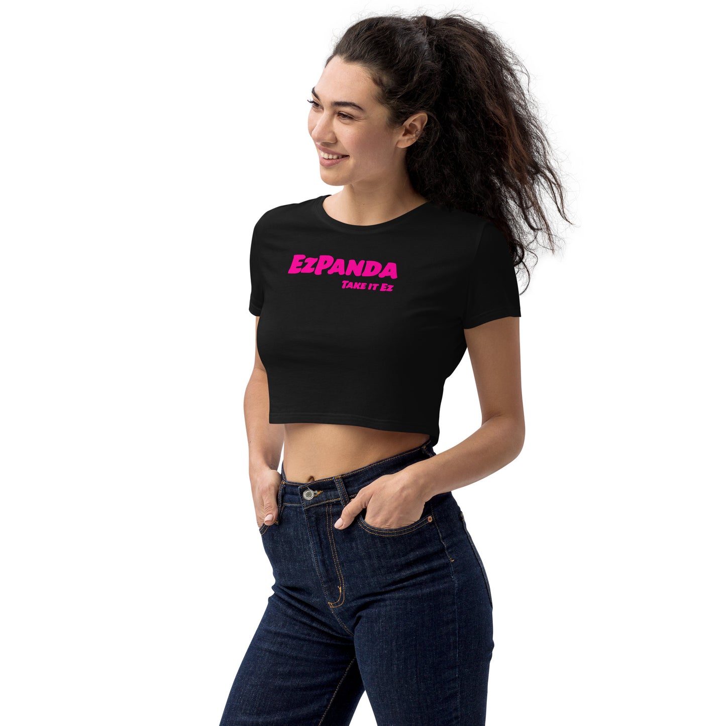 EzPanda™ Women's Organic Crop Top (Alternate Name + Tagline)