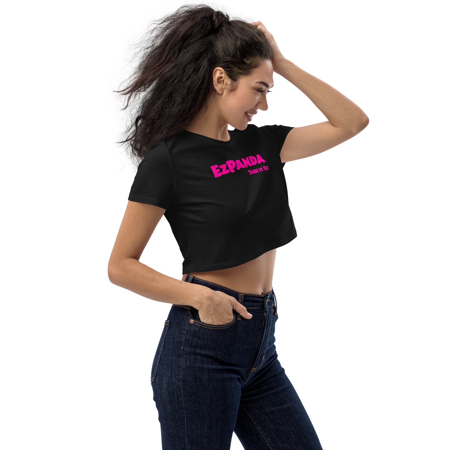 EzPanda™ Women's Organic Crop Top (Alternate Name + Tagline)