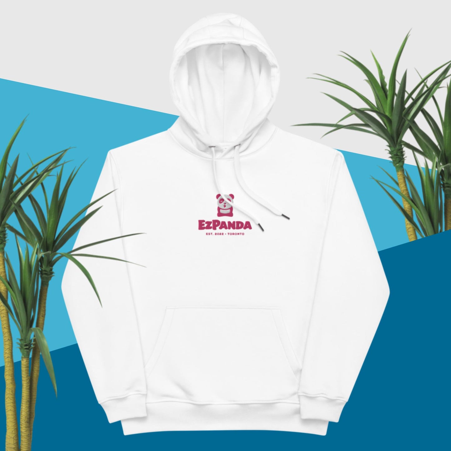 EzPanda™ Unisex Premium Eco-Friendly Hoodie (Original Logo + Alt Name + Toronto - Pink)