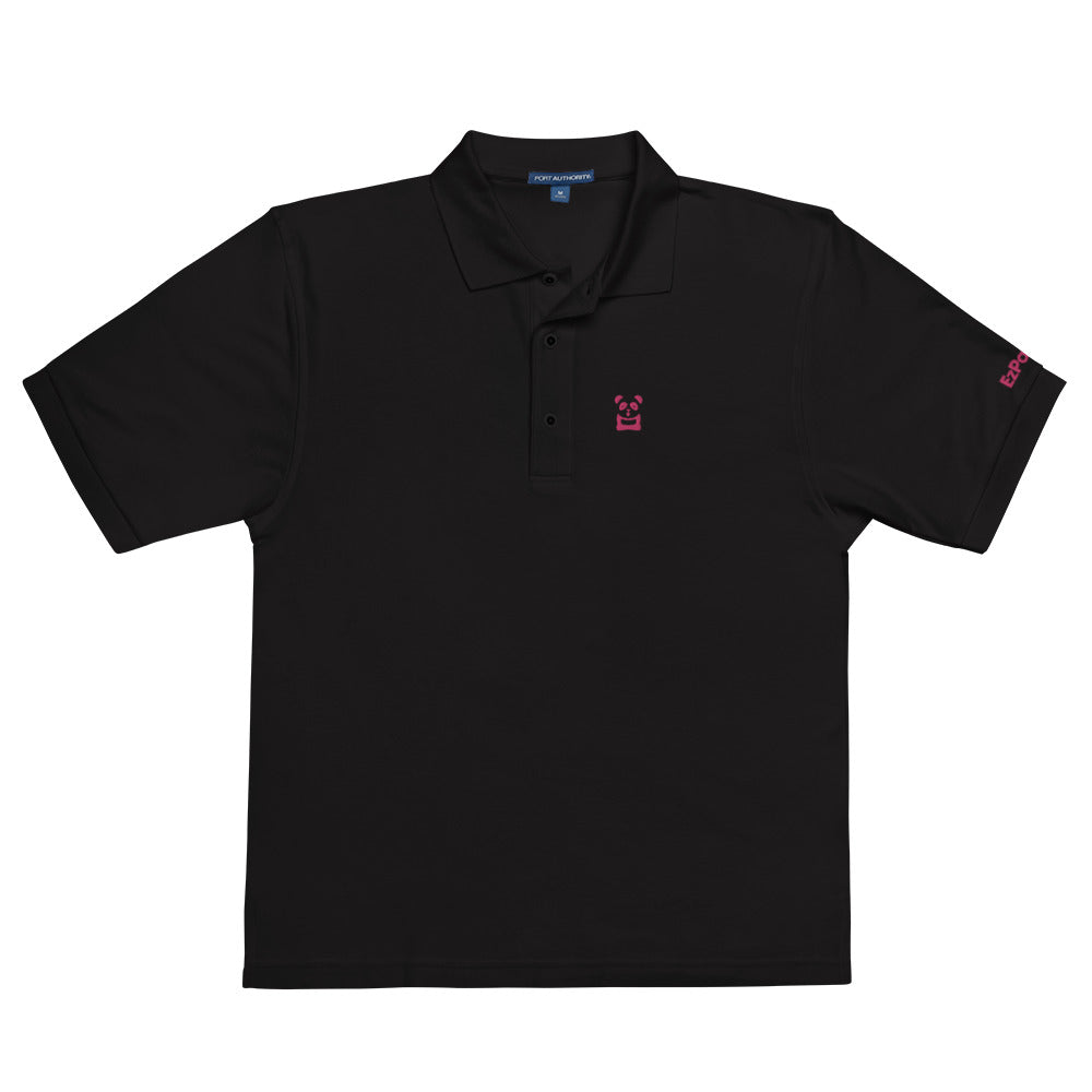 EzPanda™ Men's Premium Polo Shirt (Original Logo - Transparent Pink)