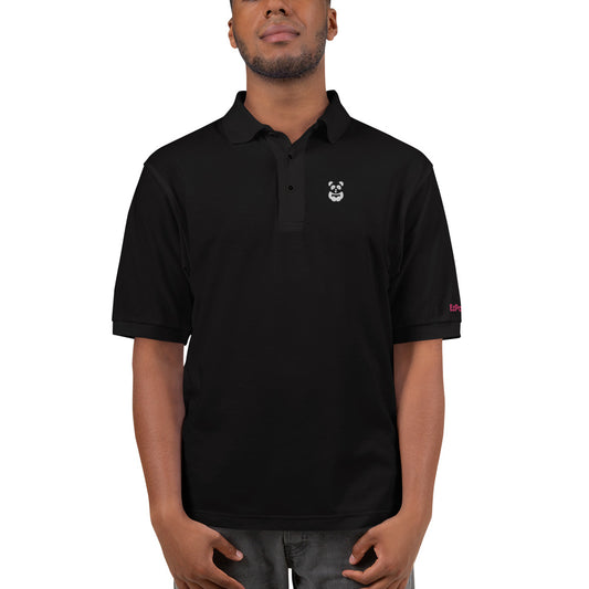 EzPanda™ Men's Premium Polo Shirt (Alternate Logo - Transparent White)