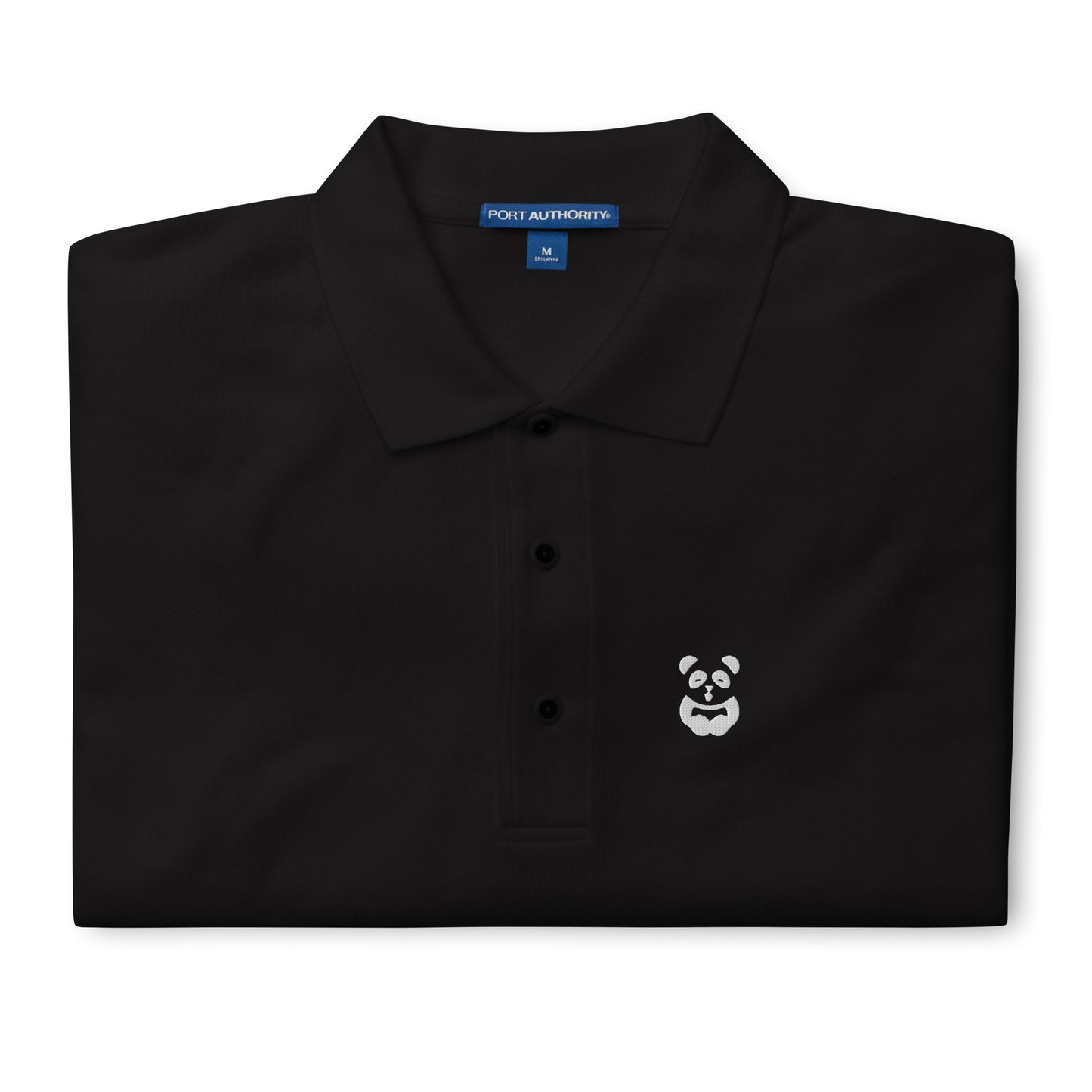 EzPanda™ Men's Premium Polo Shirt (Alternate Logo - Transparent White)