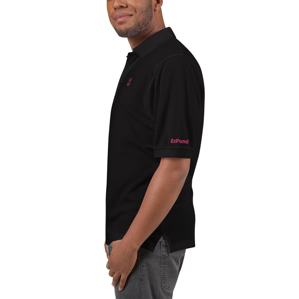 EzPanda™ Men's Premium Polo Shirt (Original Logo - Transparent Pink)