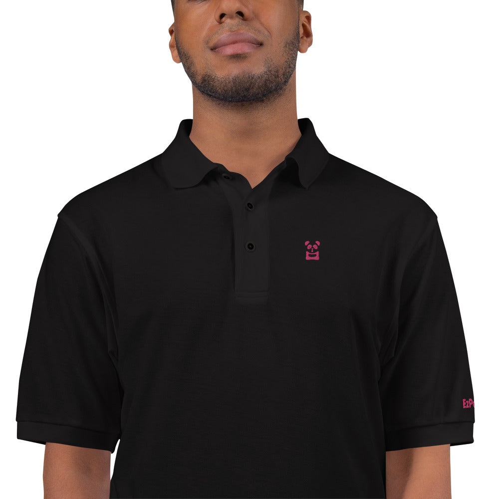 EzPanda™ Men's Premium Polo Shirt (Original Logo - Transparent Pink)