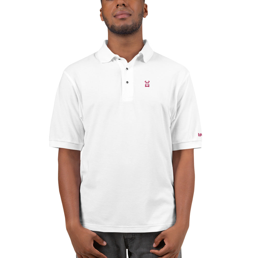 EzPanda™ Men's Premium Polo Shirt (Original Logo - Transparent Pink)