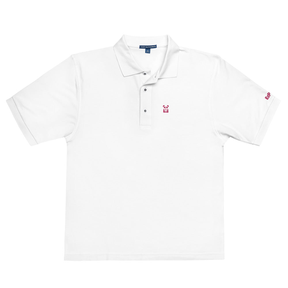 EzPanda™ Men's Premium Polo Shirt (Original Logo - Transparent Pink)