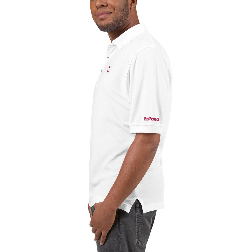 EzPanda™ Men's Premium Polo Shirt (Original Logo - Transparent Pink)